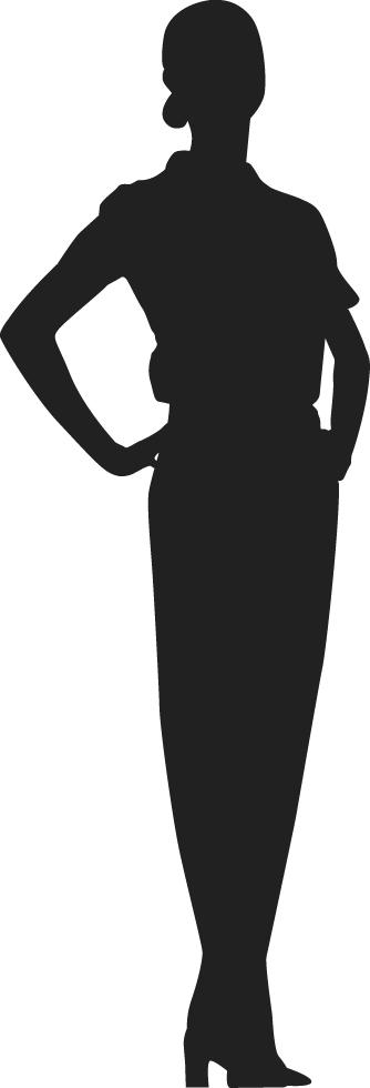 Woman Silhouette - Camera With Man Icon Png (334x980), Png Download