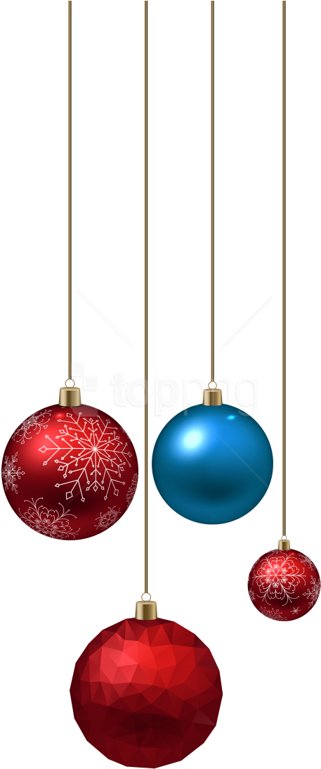 Free Png Download Blue And Red Christmas Ball Clipart - Png Format Christmas Ball Png (480x1131), Png Download