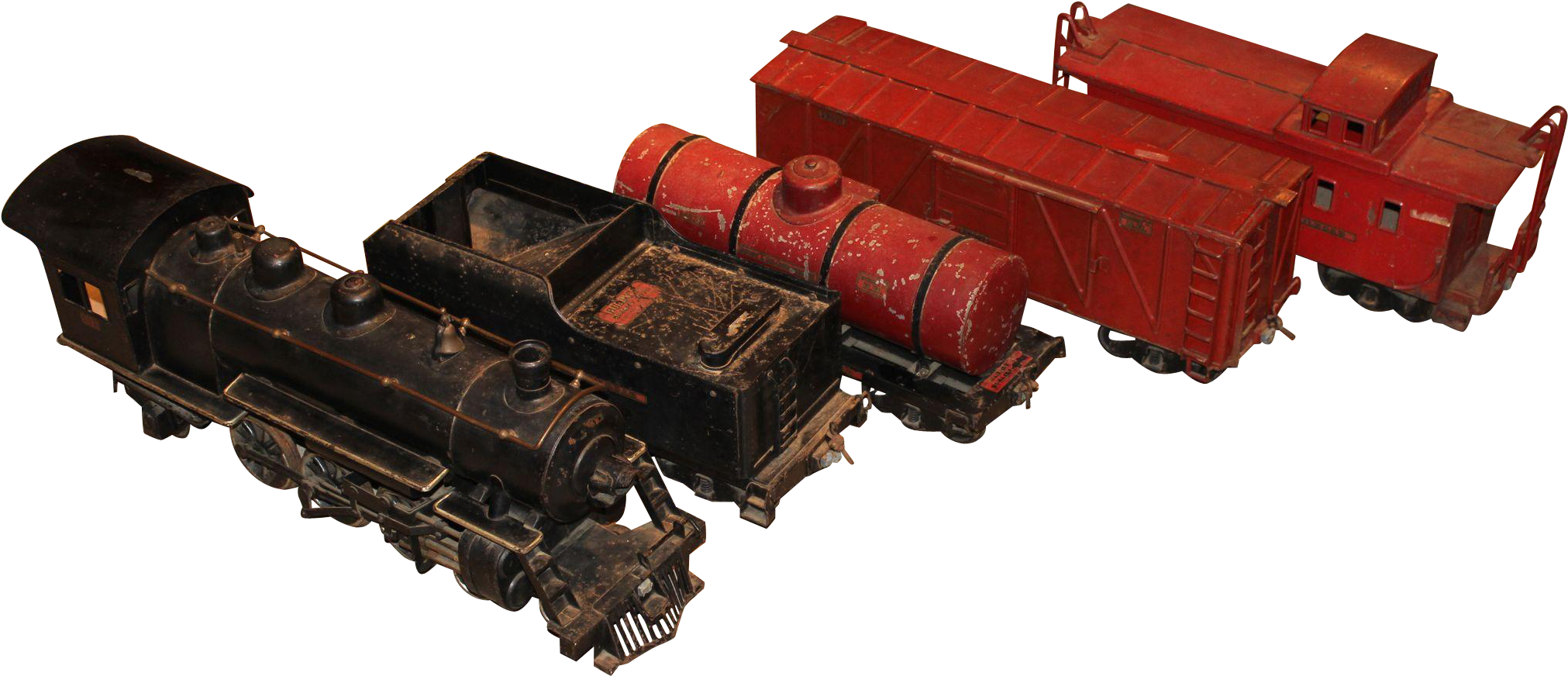 5 Pc Buddy L Outdoor Railroad Toy Train Set, 1920's - Locomotive (2022x2022), Png Download