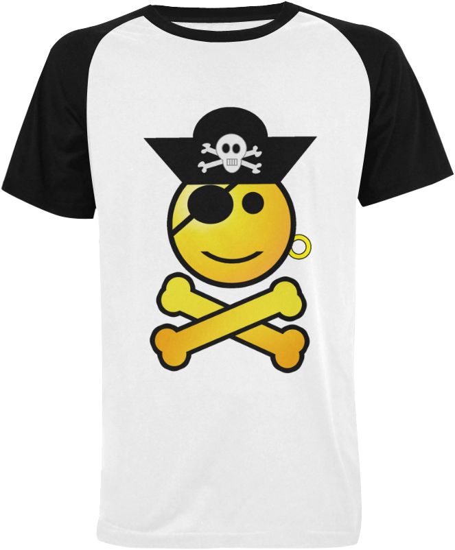 Smiley Emoji Men's Raglan T-shirt (model T11) - T-shirt (1000x1000), Png Download