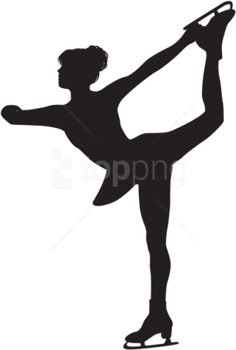 Free Png Figure Skating Woman Silhouette Png Png - Clip Art Figure Skater (480x706), Png Download