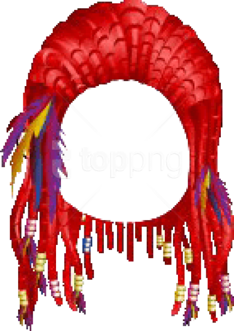 Free Png Rainforest Tribal Hairstyle Red Png - Illustration (480x677), Png Download