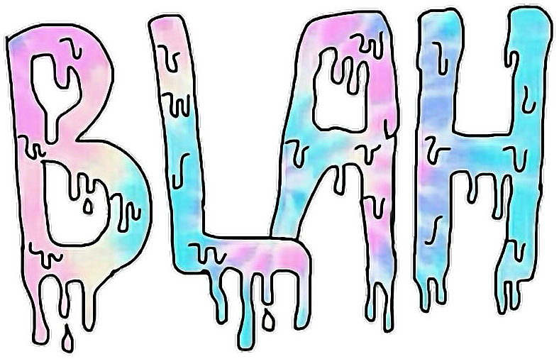 Sticker Tumblr Text Blah Transparent Colorful Png Bride (800x508), Png Download