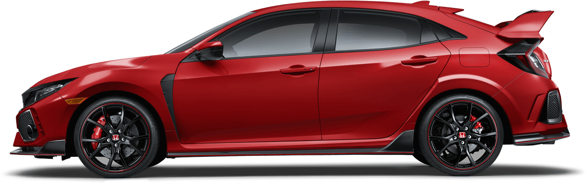 2018 Honda Civic Type R Side Profile - 2019 Honda Civic Type R White (1800x500), Png Download