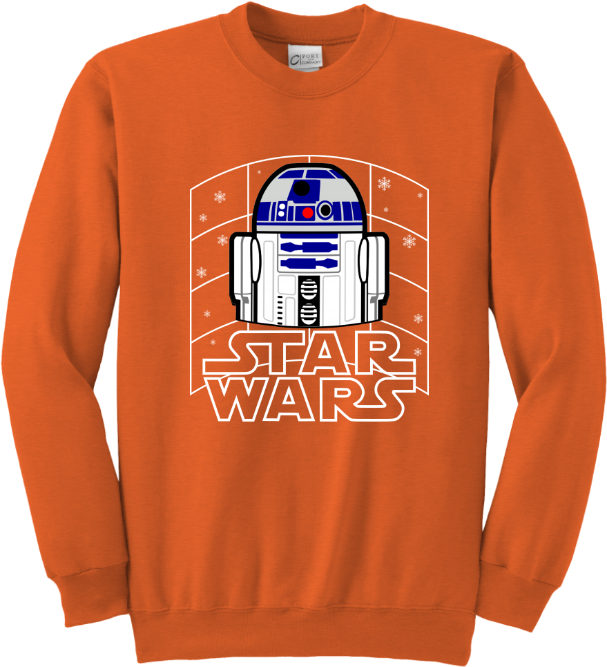 Star Wars R2d2 Droid T Shirt Boys Youth Crewneck Sweatshirt - Star Wars (1024x1024), Png Download