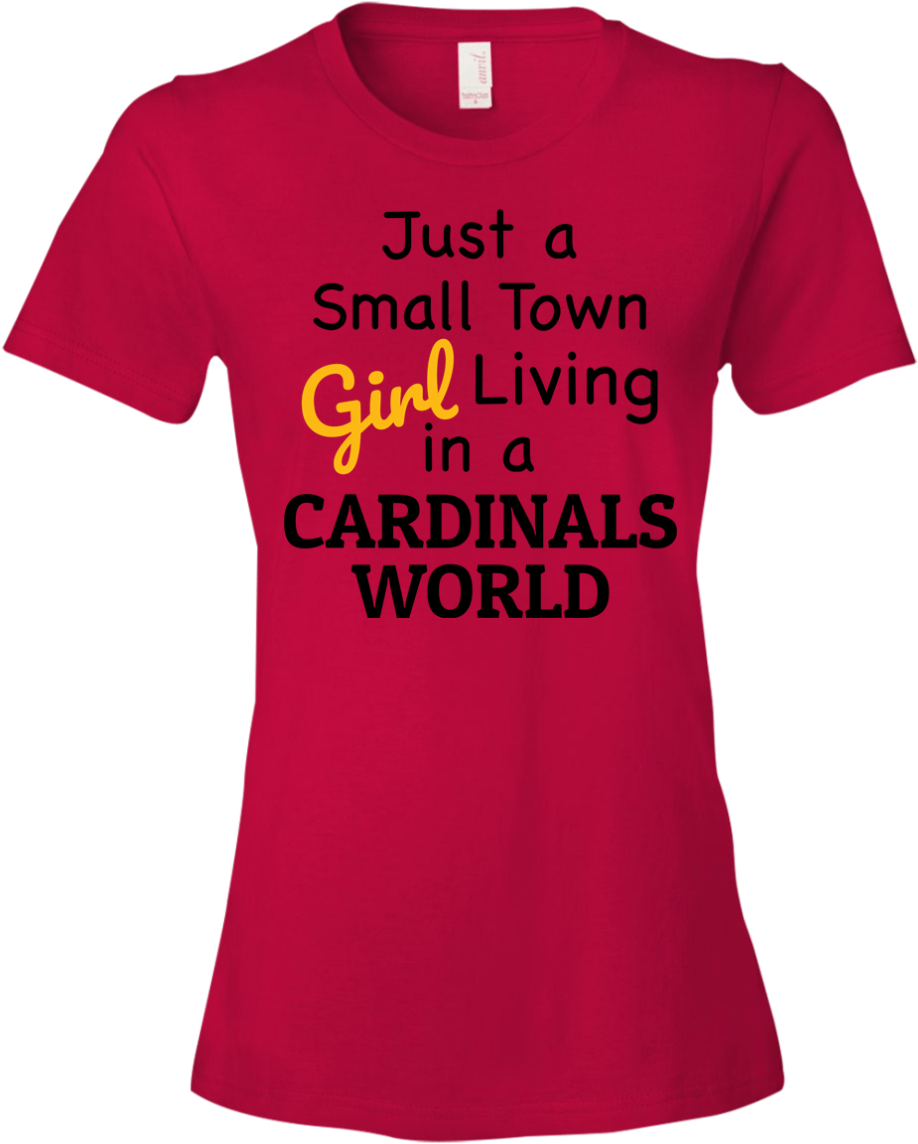 Ladies Cardinals Red Small Town T-shirt - Soccer Disney Shirt (1155x1155), Png Download