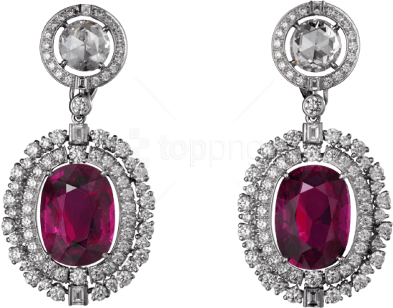 Free Png Download Diamond Earrings Clipart Png Photo - Jewellery (850x655), Png Download