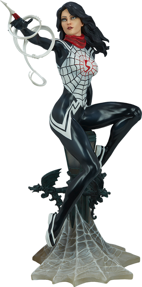 Silk Silk Statue By Sideshow Collectibles - Silk Marvel Transparent (480x954), Png Download