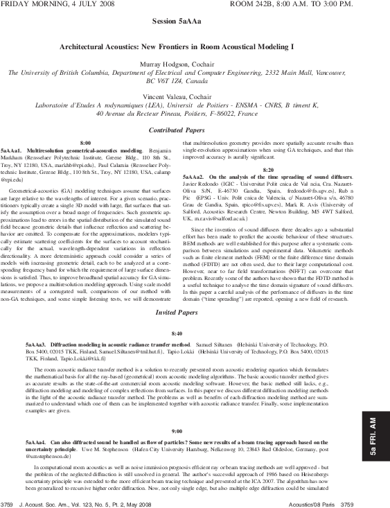Analysis Of Room Transfer Function And Reverberant - Document (612x792), Png Download