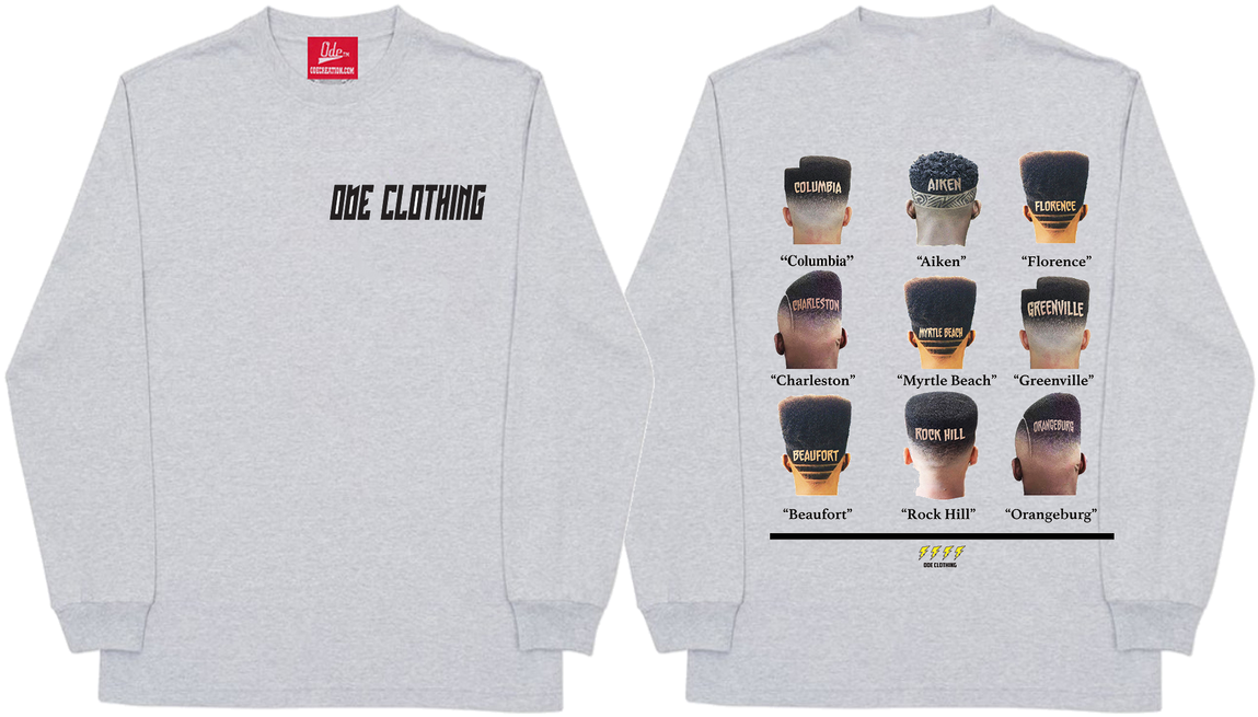 The South Carolina Fade Long Sleeve Grey T-shirt - Sweater (1280x739), Png Download