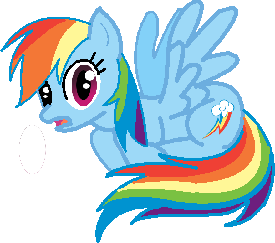 Megasupertacoman-yt, Rainbow Dash, Safe, Solo - Rainbow Dash Sorprendida (900x775), Png Download