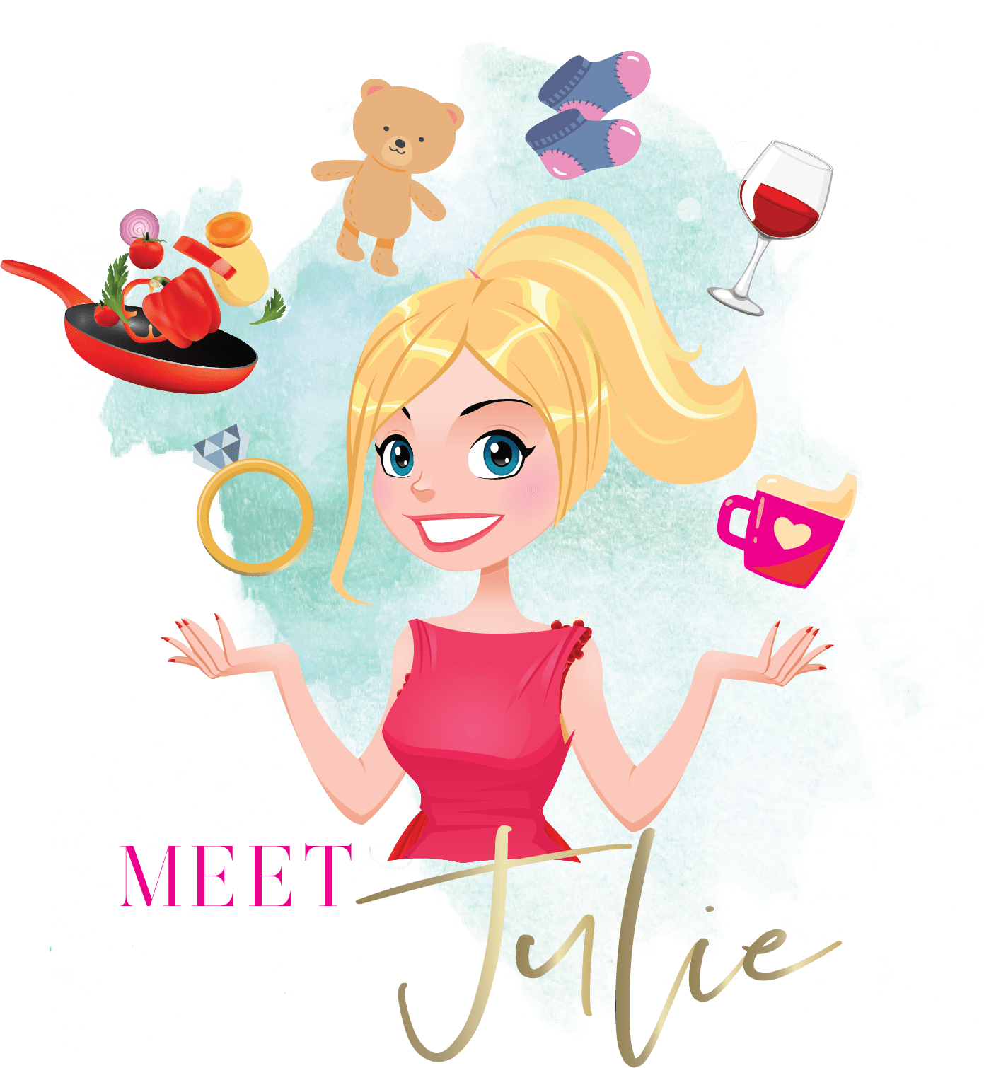 My Name Is Julieaka Jules, Mama, Hmfic - Cartoon (1391x1510), Png Download