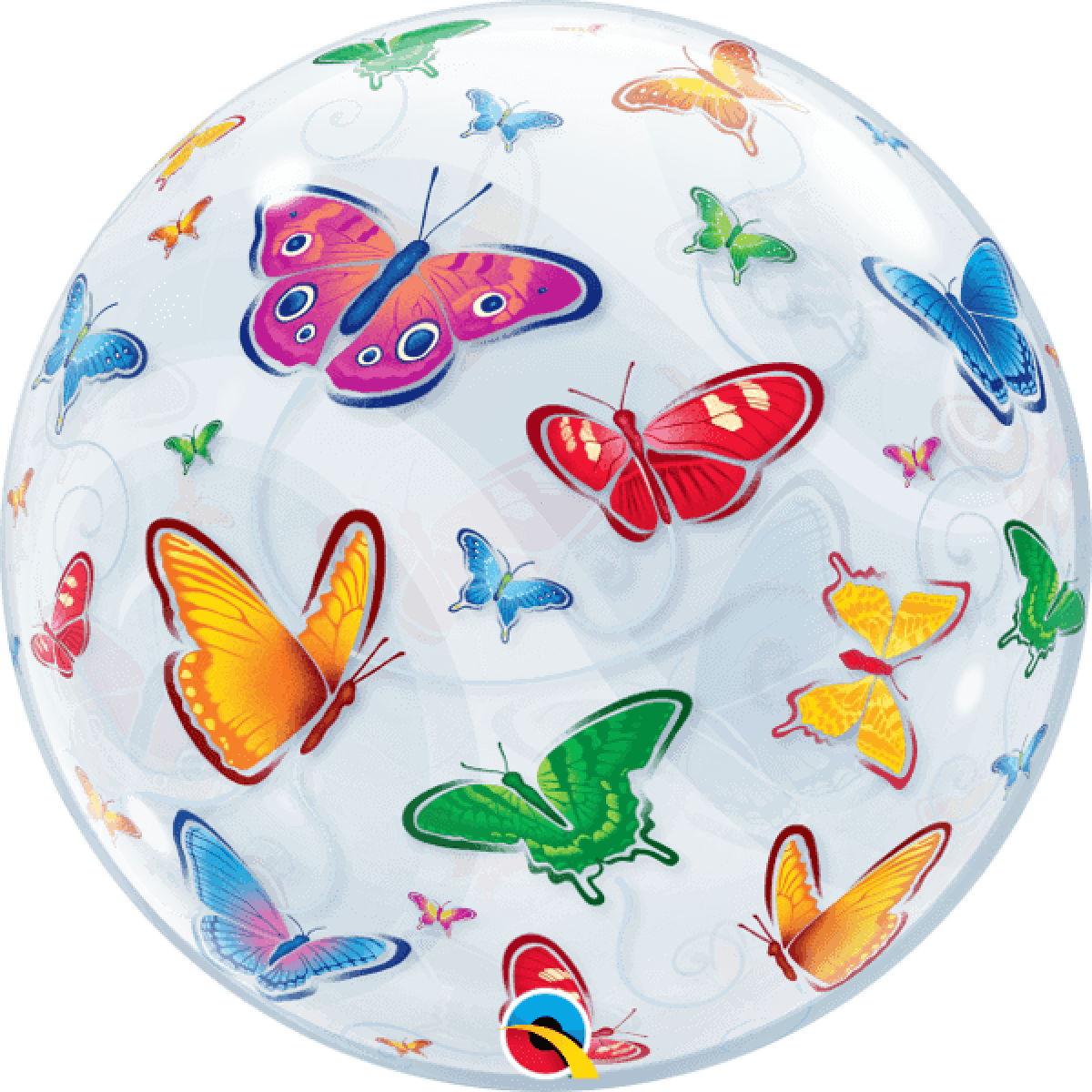 Balão Bubble Borboletas 22" - Farfalle Colorate (1200x1200), Png Download