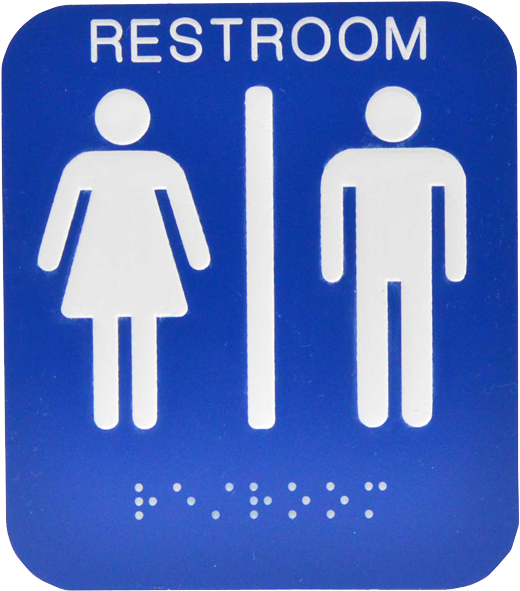 Braille Signage - All Gender Restroom Sign Printable (600x670), Png Download