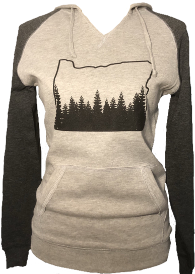 Women's Oregon Outline Sweatshirt - Sweater (600x600), Png Download
