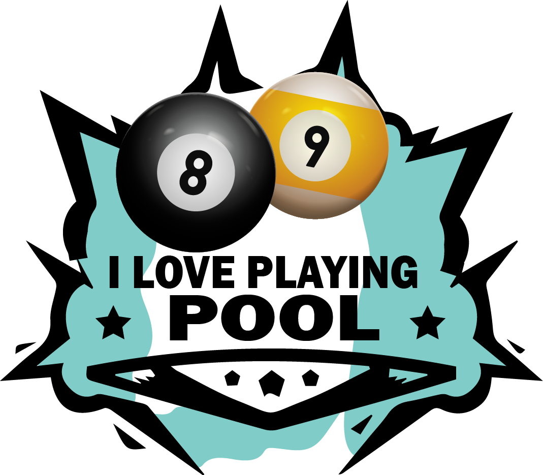 I Love Playing Pool (1069x935), Png Download