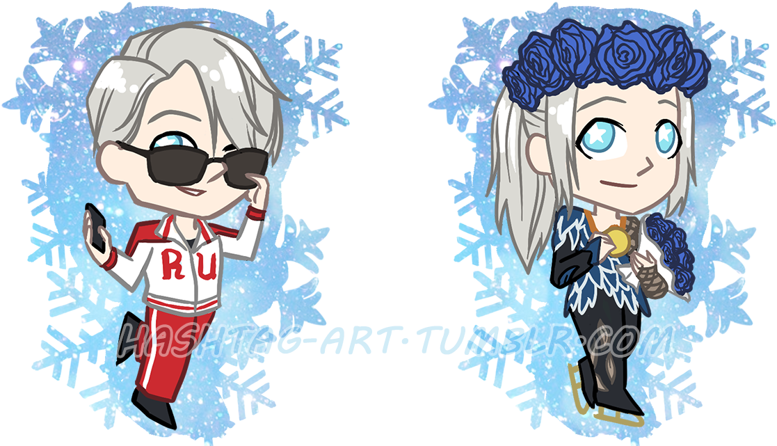 Yuri On Ice Charms - Cartoon (1280x640), Png Download