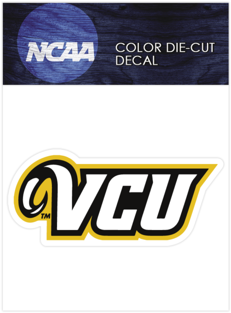 Virginia Commonwealth Logo Ncaa Die Cut Vinyl Car Sticker - Vcu Rams (640x640), Png Download