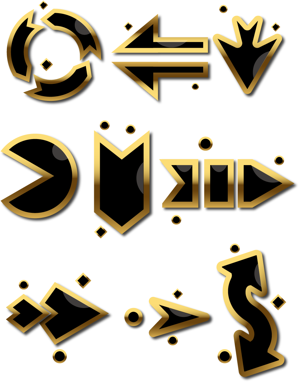 E Commerce Elements Black Gold Arrows Poster Png And (1024x1370), Png Download