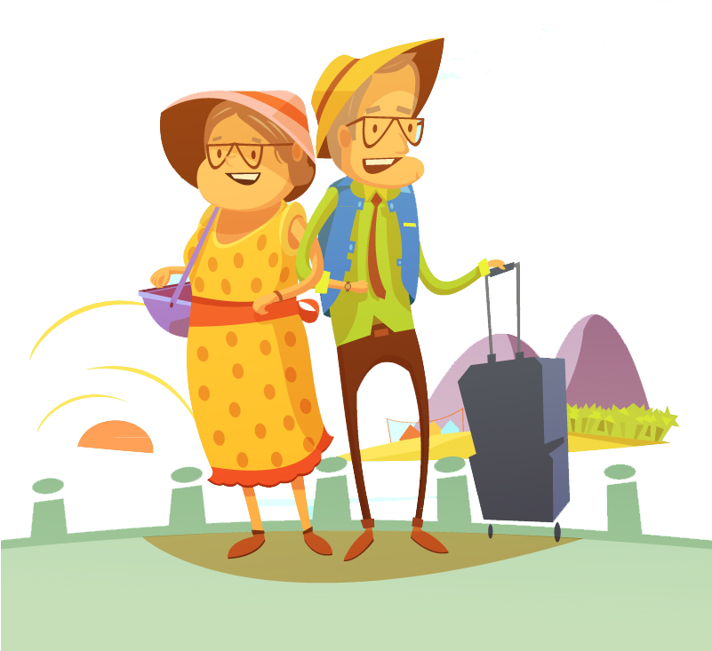Travel Royalty-free Photography Illustration - Couple Traveler Vector Png (801x733), Png Download