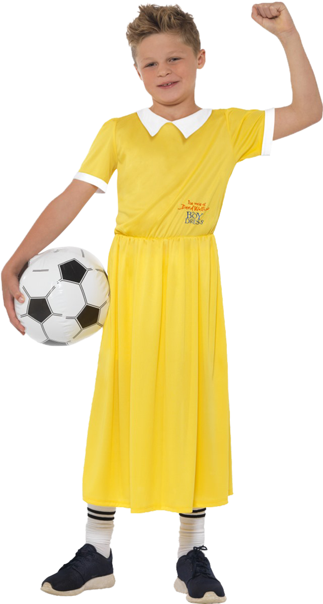 Kids Boy In The Dress Costume - Boy In A Dress David Walliams (800x1268), Png Download