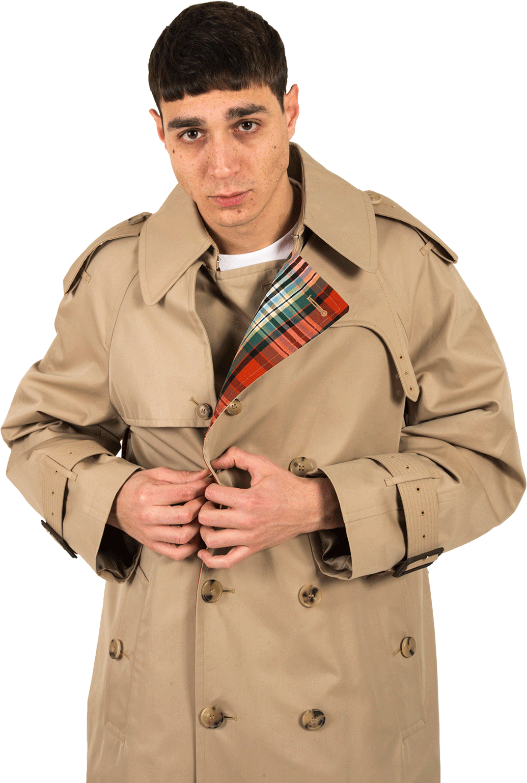 Gents Gm-105bs/sh/cb Mo3354 Hmct - Trench Coat (1333x2000), Png Download
