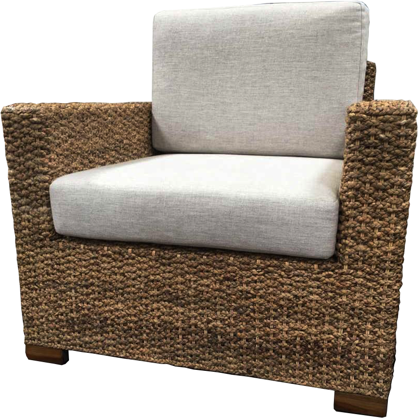 #24- Woven Sea Grass Outdoor Lounge Chair W (1000x1000), Png Download