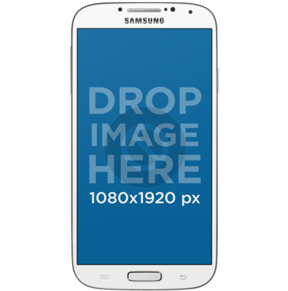 White Samsung Phone Mockup Over A Png Background - Galaxy S5 Mockup Png (640x480), Png Download