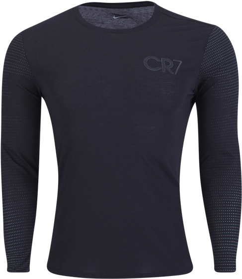 Nike Ronaldo Cr7 Long Sleeve T-shirt - Black T Shirt Long Sleeve (600x600), Png Download