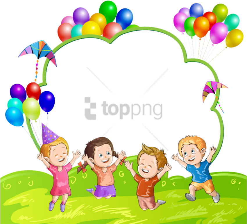 Free Png Kids Balloon Png Image With Transparent Background - Children With Balloon (850x770), Png Download
