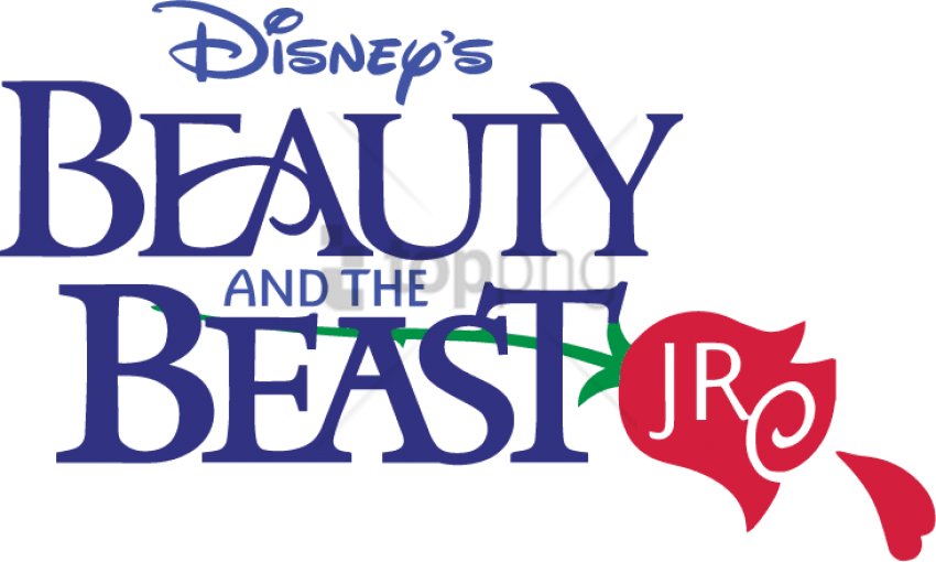 Free Png Beauty And The Beast Jr Logo Png Image With - Beauty And The Beast Jr Logo (850x510), Png Download