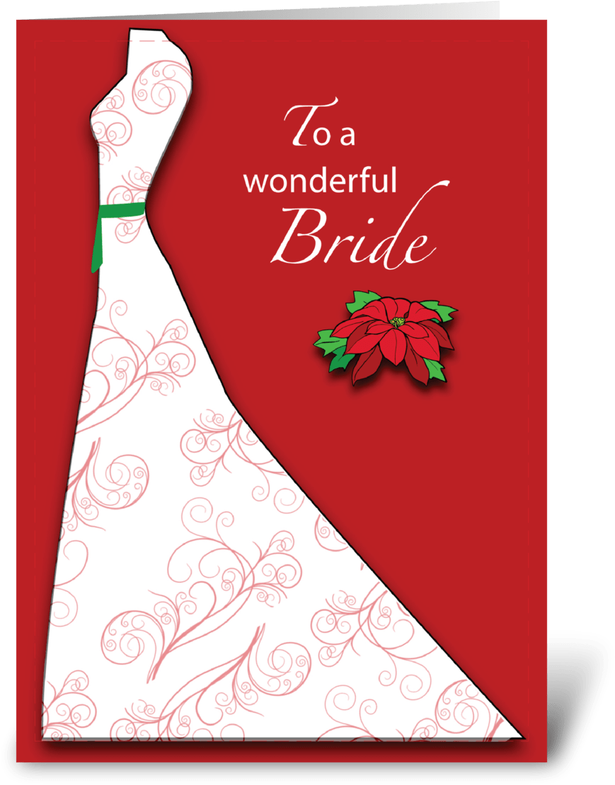 Bride Bridal Shower Silhouette Christmas - Greeting Card For Bride (1050x1188), Png Download