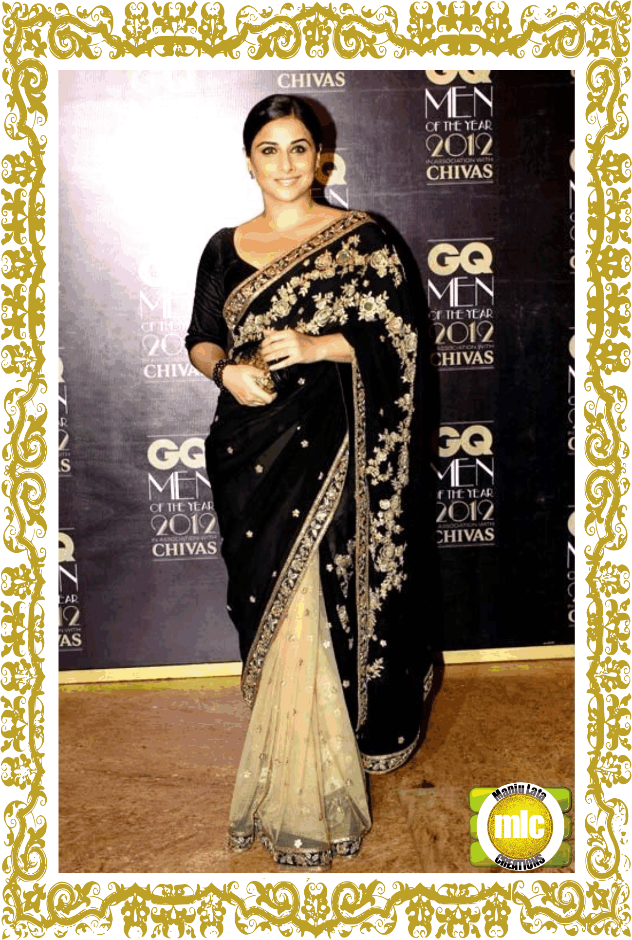 Buy Indian Bollywood Designer Replica Vidya Balan Gorgeous - Border (1298x1930), Png Download