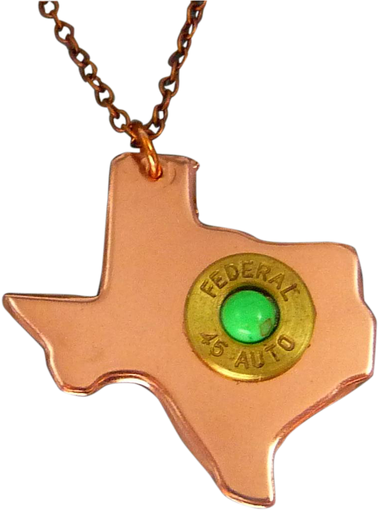 Texas Bullet Necklace Show Your Love For Texas With - Locket (1025x1025), Png Download