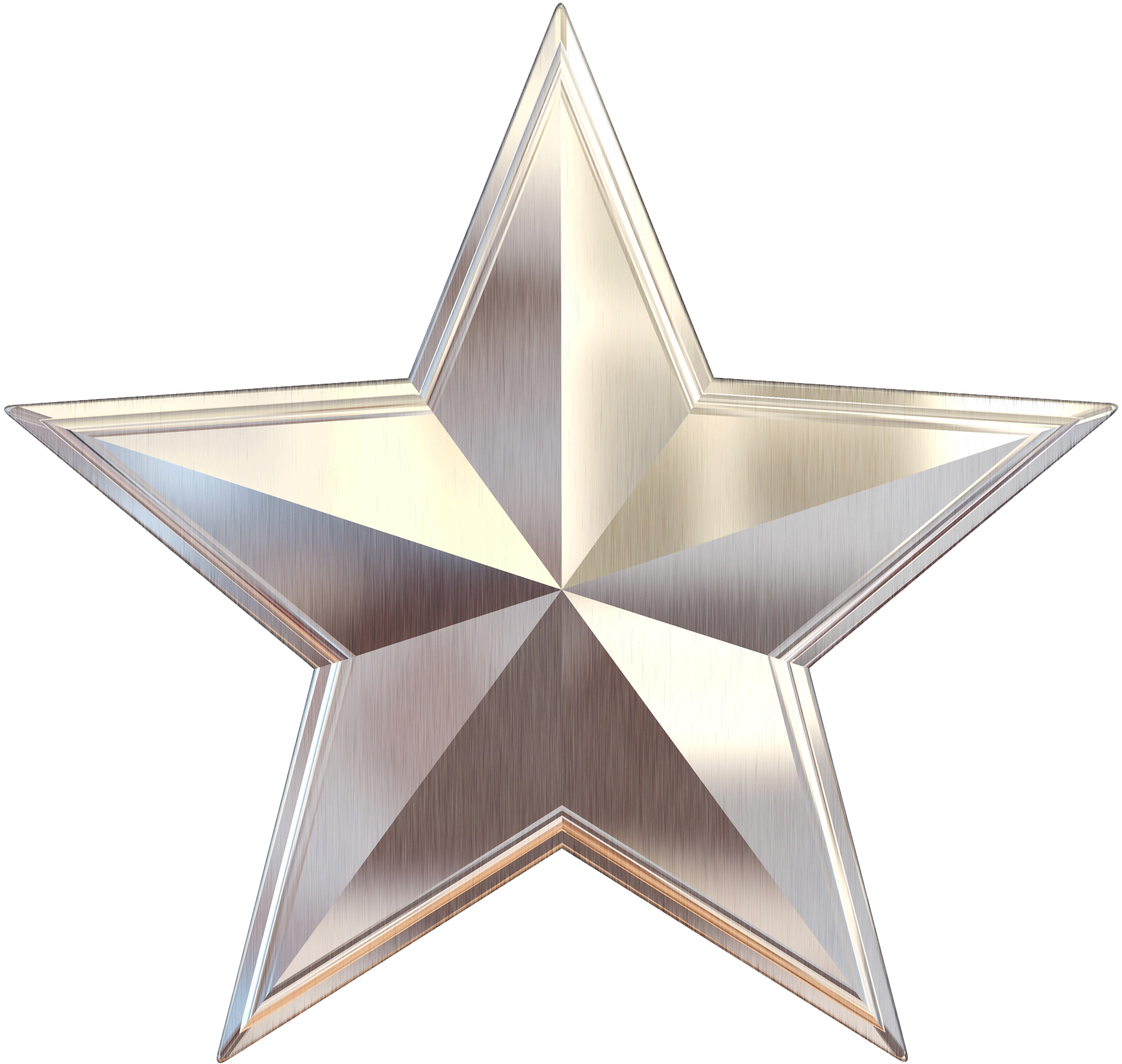 Silver-star - Metal Star Png (2000x1985), Png Download