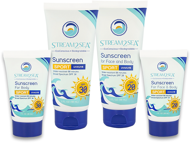 Shop Coral-safe Sunscreens - Stream2sea Sunscreen For Body Sport Spf 30 (636x577), Png Download