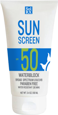 Sport Sunscreen Spf - Solrx Waterblock Sport Sunscreen Spf 50, 3.4 Oz Tube (290x450), Png Download