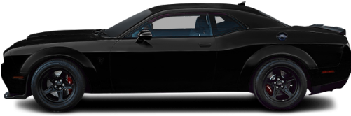 Dodge Demon Png - 2018 Dodge Challenger Demon Black (500x256), Png Download