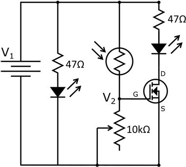 Schematic For Color Detection Circuit - Light Follower Robot Circuit Diagram (400x364), Png Download