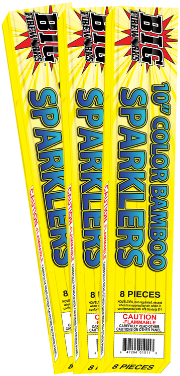 10" Color Bamboo Sparklers Pieces - Sparkler (1066x800), Png Download