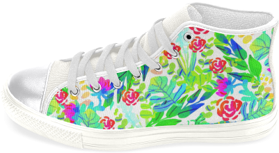 Cute Tropical Watercolor Flowers Women's Classic High - Cafepress Jungle Watercolor Flowers F Full/queen Duvet (500x500), Png Download