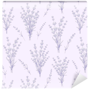 Watercolor Pattern With Lavender For Fabric Swatch - Watercolor Painting (400x400), Png Download