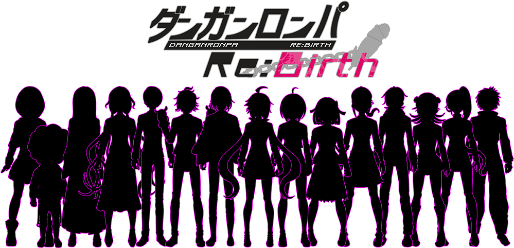 Drrb - Cast - Silhouettes - Danganronpa Re Birth (1000x500), Png Download