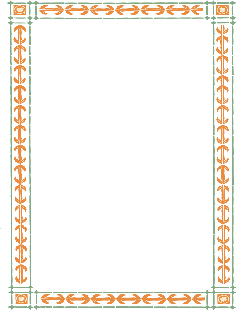 Halloween Pumpkin Border Frames Holiday Colors Png - Bee Border (850x1100), Png Download