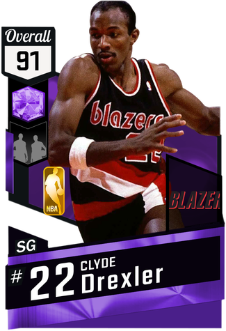 Clyde Drexler Myteam Amethyst Card Kmtcentral Png 2k18 - Nba 2k18 Gilbert Arenas (325x475), Png Download