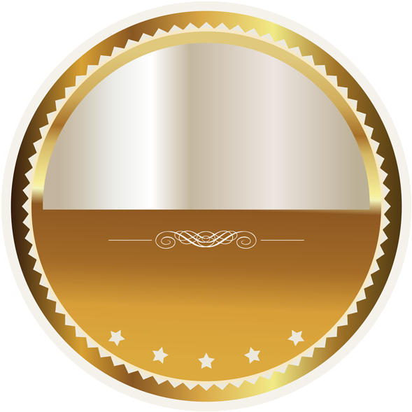 Brown - Gold And White Seal Png (600x600), Png Download