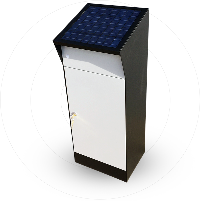 Letter Box With Solar Powered Lighting - Solar Panel (800x800), Png Download