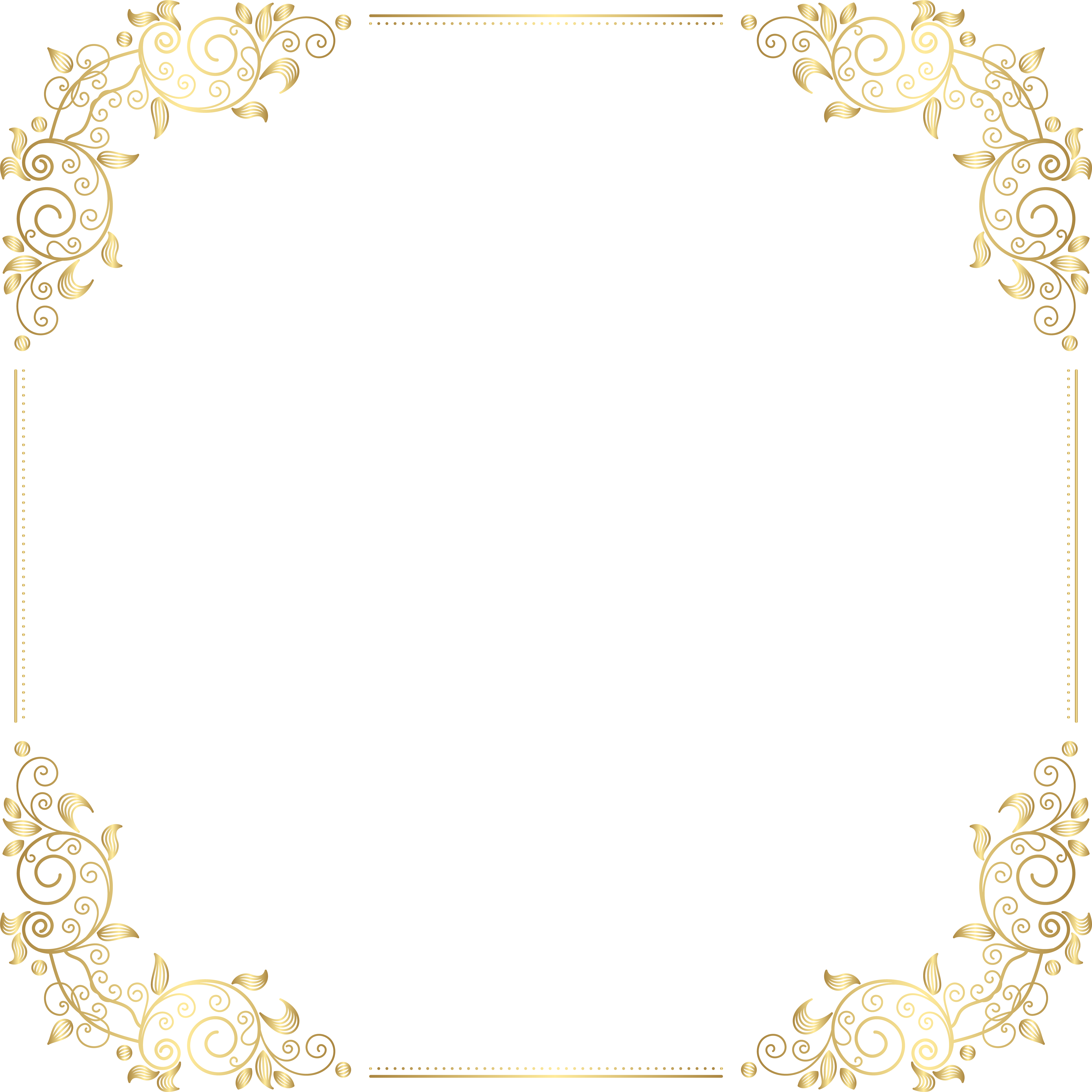 Deco Border Frame Png Clip Art (8000x8000), Png Download