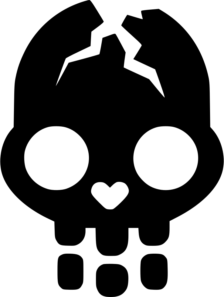 Cracked Skull Comments - Broken Skull Clipart Transparent (738x980), Png Download