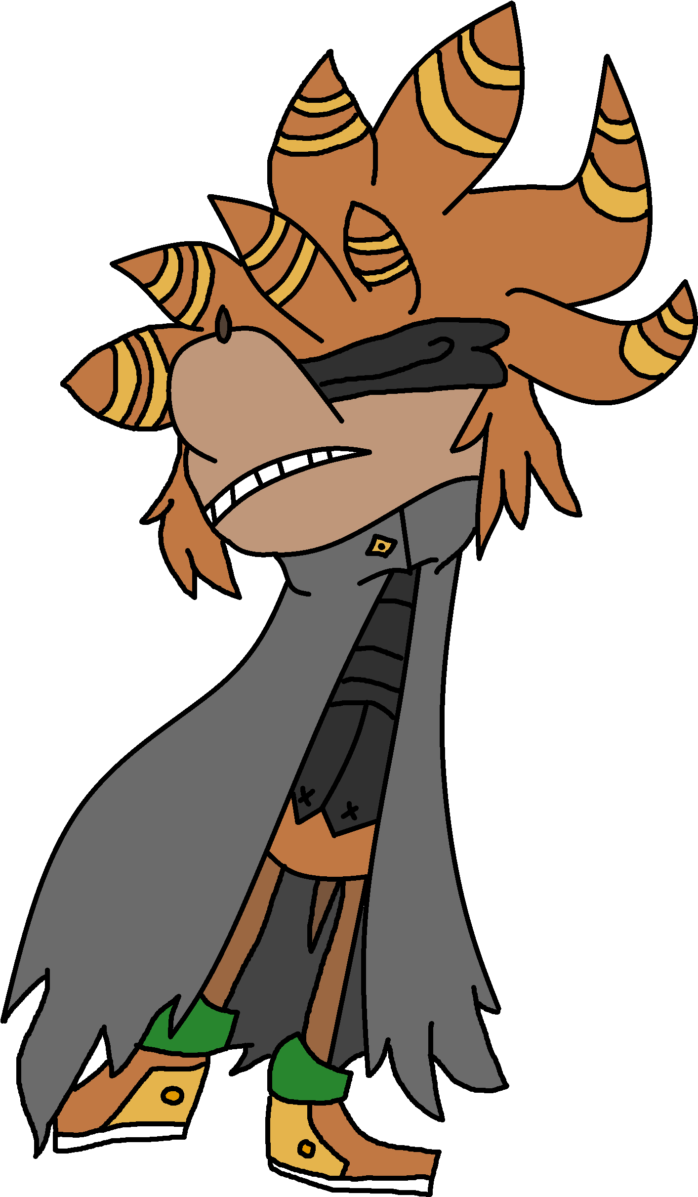 Hiro Cracked - Cartoon (1475x2618), Png Download